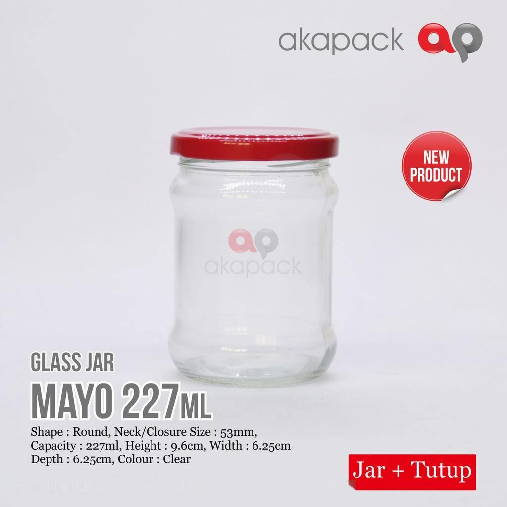 

227ml jar mayo minimal 1 PACK ISI 10 PCS KHUSUS BANDUNG/ beling mayo toples kaca