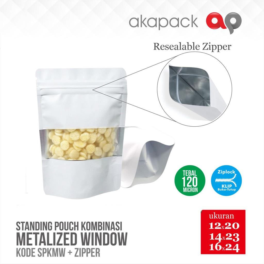 

Standing Pouch Kombinasi Metaliz Window Warna Warni 16x24 SPKMW