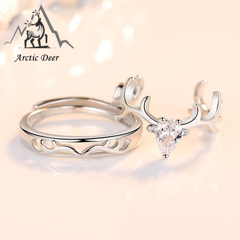 Cincin couple perak S925,cincin pertunangan Cincin kawin，cincin perak asli s925 free kotak kado mewa
