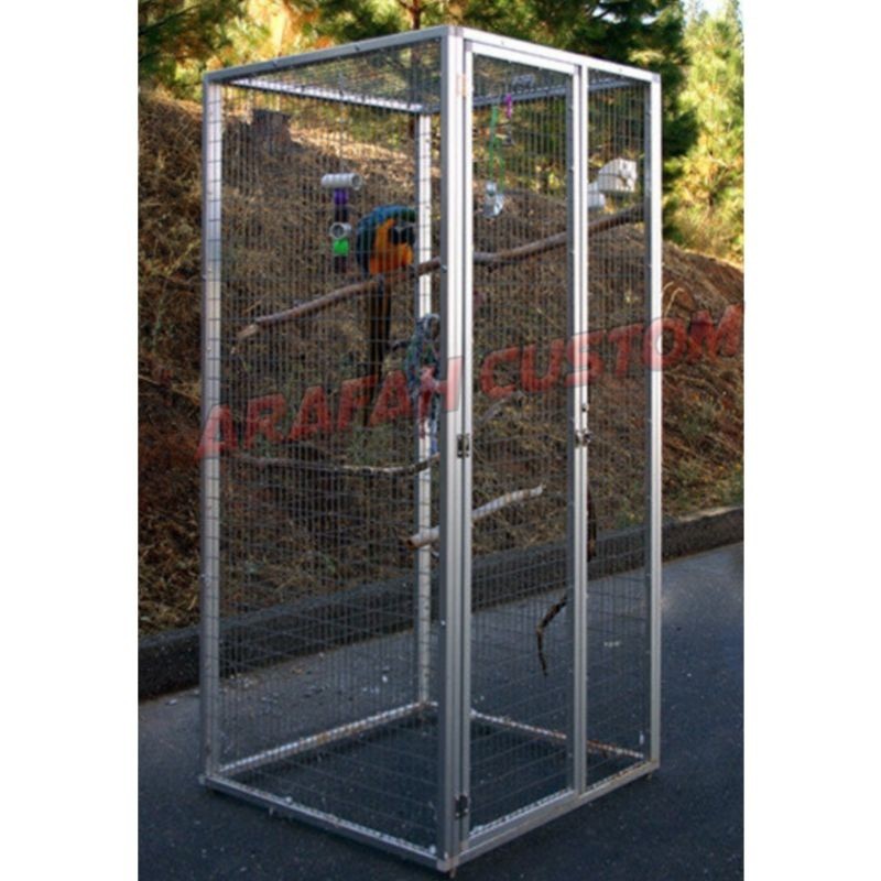 Sangkar Kandang Burung Macaw Kakak Tua Parrot Nuri Sun Conure Falk Lovebird African Grey Full Besi G