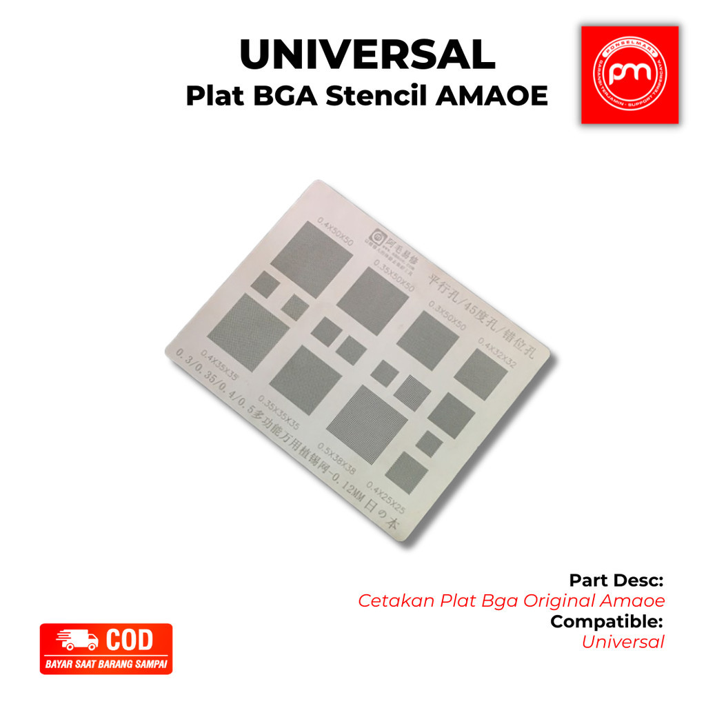 Cetakan Plat Bga Stencil Universal Original Amaoe