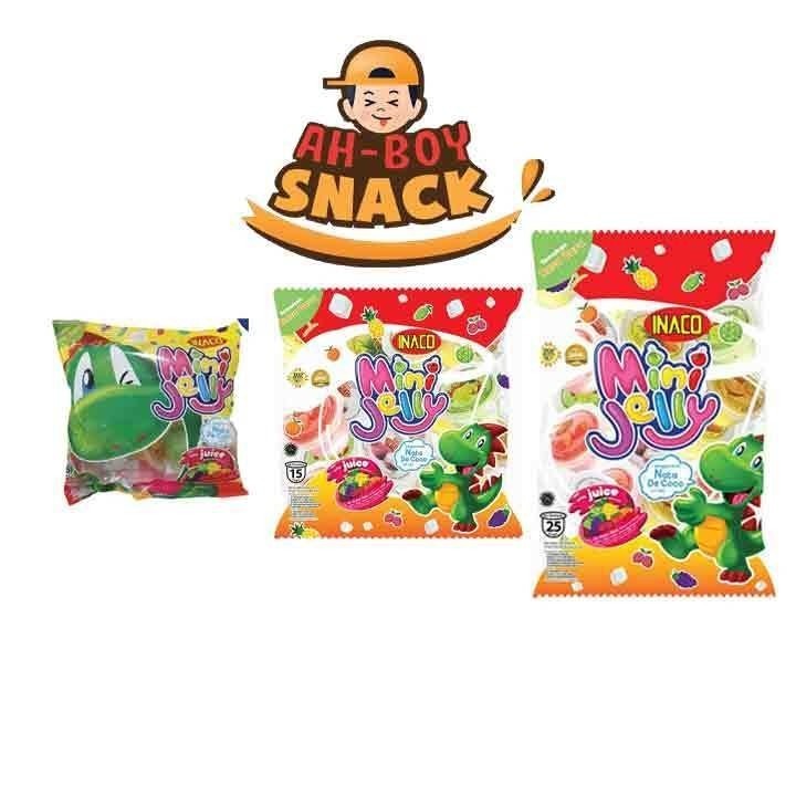 

INACO MINI JELLY ISI 5, 15, 25 DENGAN NATA DE COCO DAN SARI BUAH 75GR, 225GR, 375GR - MINI JELLY