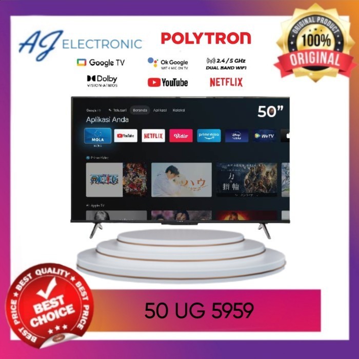 LED POLYTRON pld 50 ug 5959, POLYTRON 4K UHD Smart Google TV