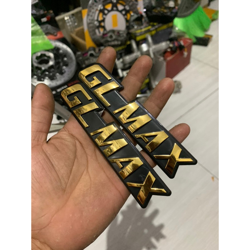 emblem tutup aki kempolan aki gl max set kanan kiri