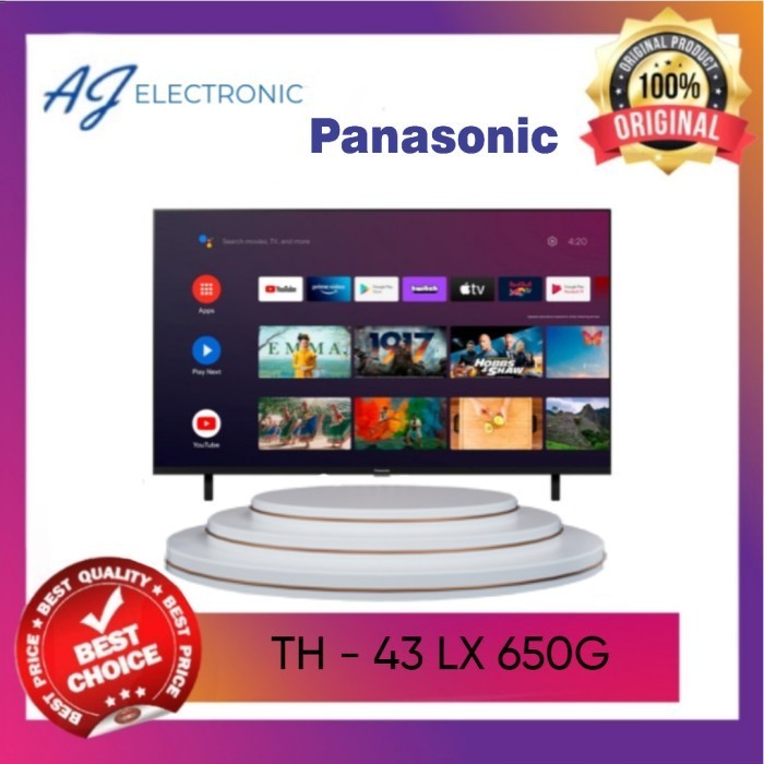 PANASONIC TH-43LX650G SMART ANDROID TV DIGITAL 4K UHD 43 INCH 43 LX650