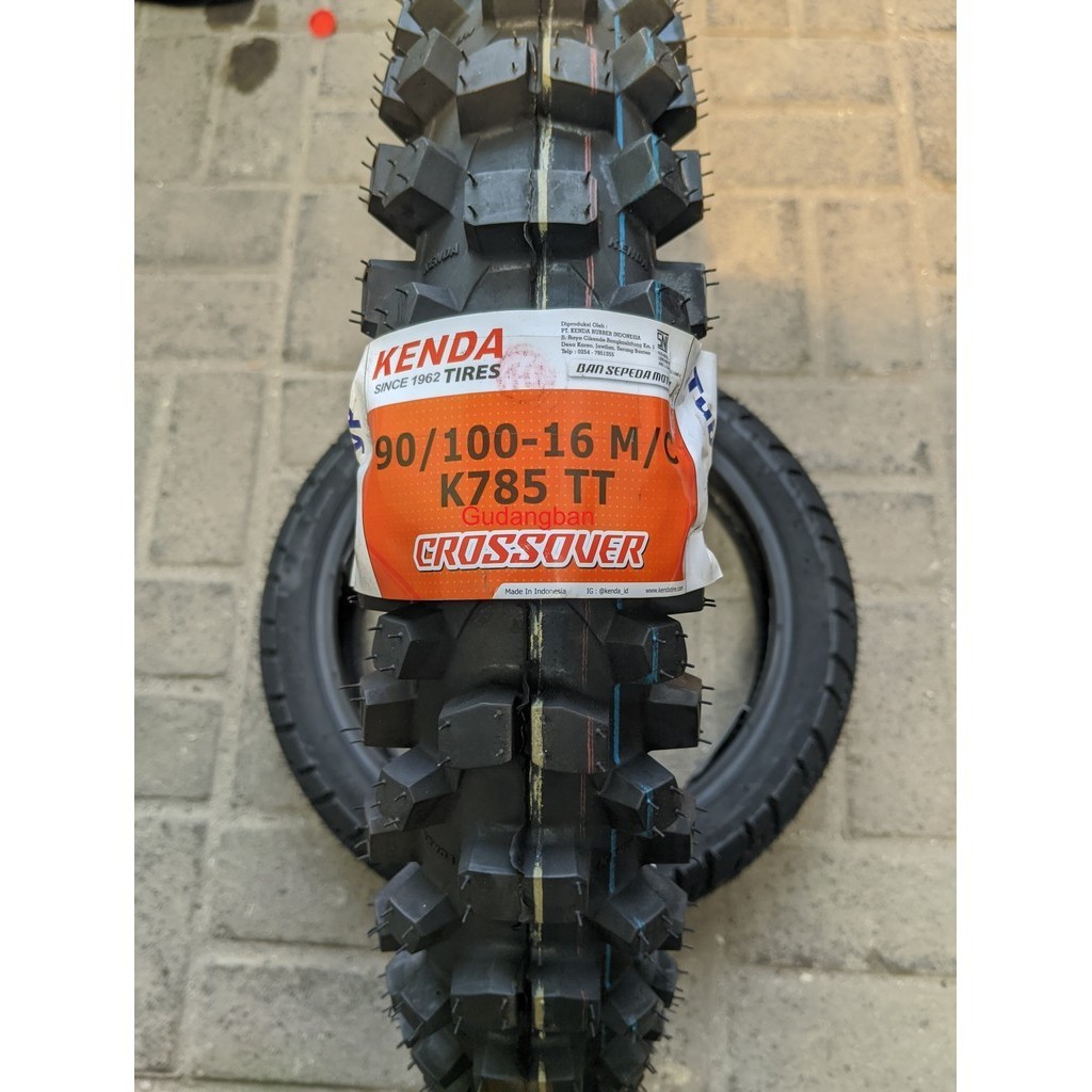 KENDA K785 90 / 100 - 16 Tubetype ORIGINAL CROSSOVER Ban Motor Trail RING 16