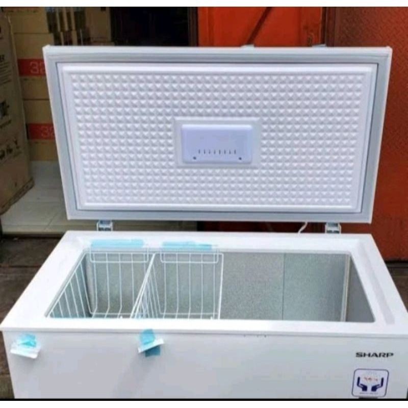 SHARP Chest Freezer Box Pembeku Putih 310 Liter + Kunci FRV-310X Garansi Resmi