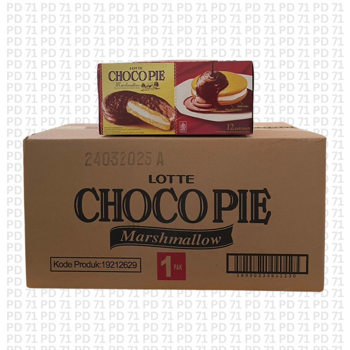 

Lotte Choco Pie Marshmallow 1 Pak Isi 96 Pcs Chocopie Coklat