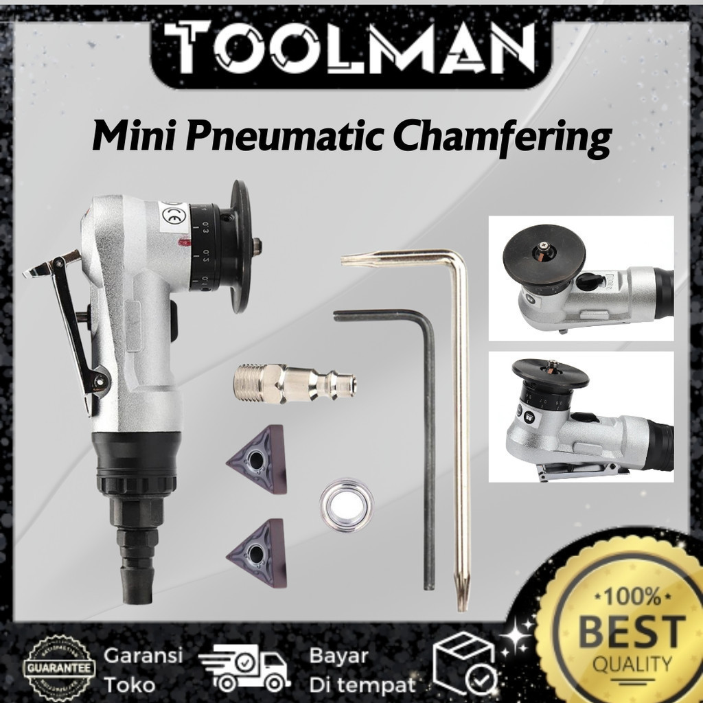 MUMPUNG PROMOToolMan ⭐GARANSI SATU TAHUN⭐ 30000Rpm Mini Pneumatic Chamfering Machine 45 Degree Arc H