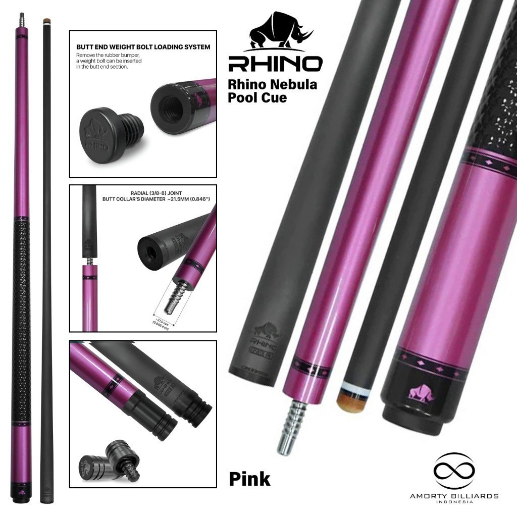 Rhino Cue - Pink / Stik Play Billiard