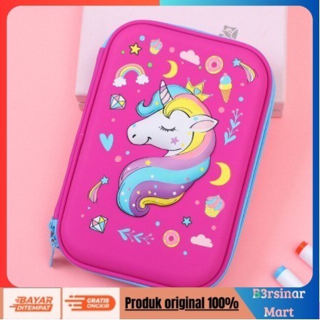 

[[KUALITAS TERBAIK]] Kotak Pensil Unicorn Tempat pensil 3D Hardtop Hadiah anak Perempuan KP Kpla Ungu COD