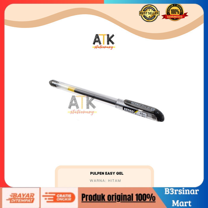 

[[KUALITAS TERBAIK]] Pulpen Easy Gel Kenko 0.5 mm atk Hitam COD