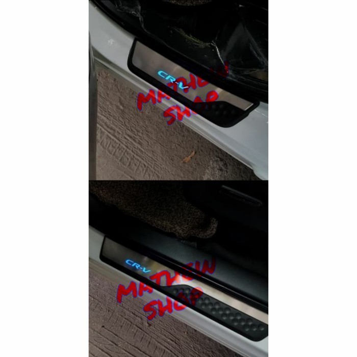 Door Sill Plate CRV Turbo With LED / Sillplate Samping Honda CRV Turbo