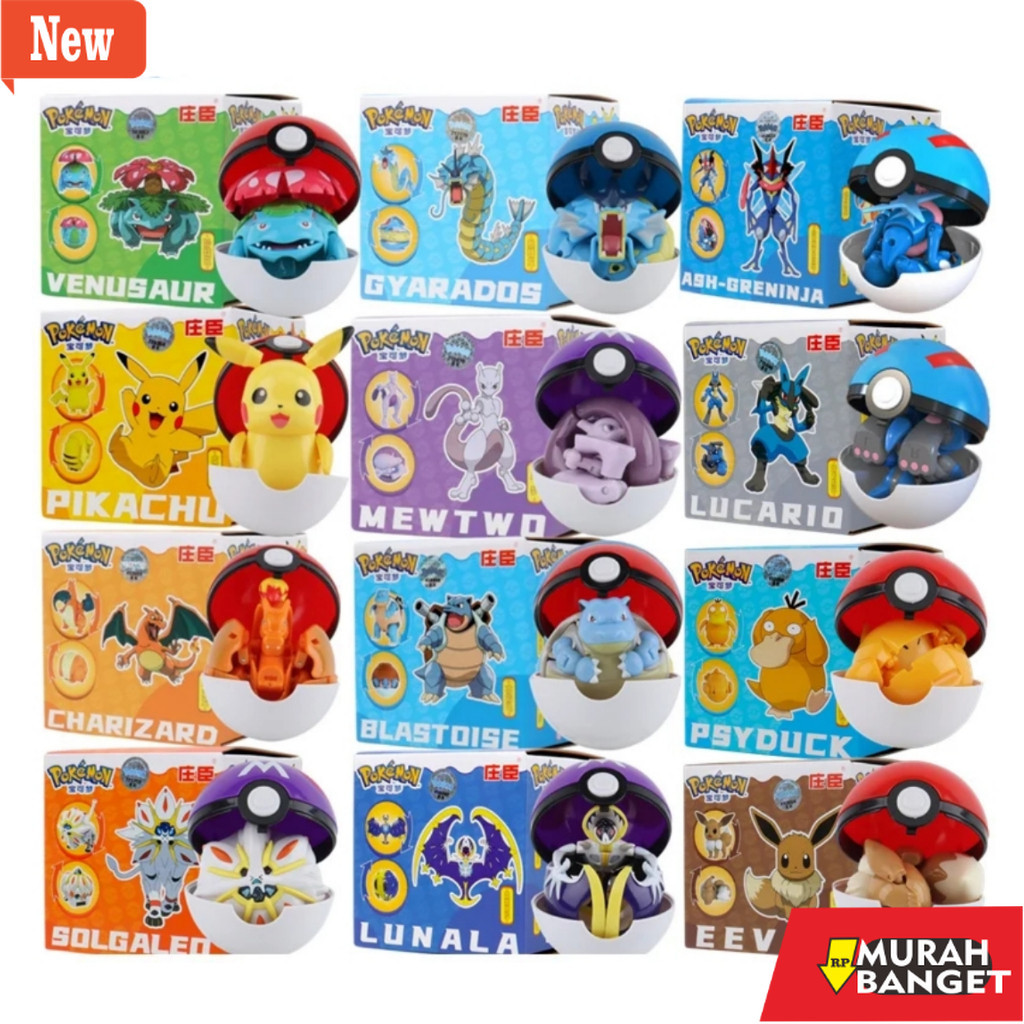 Mainan action figure yg lagi viral- Mainan Figure Pokemon Pokeball / Pokemon Ball / Pokemon Figure D