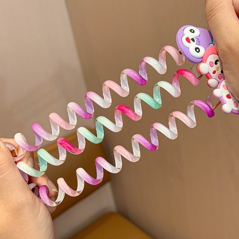 Ikat Rambut Dilani Spiral Aksesoris Kunciran Rambut Anak Perempuan Aksesoris Ponytail Fashion Korea 