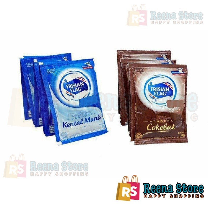 

Susu Frisian Flag Sachet Susu Kental Manis 1 renceng 6 sachet @ 40 gr - Reena Store