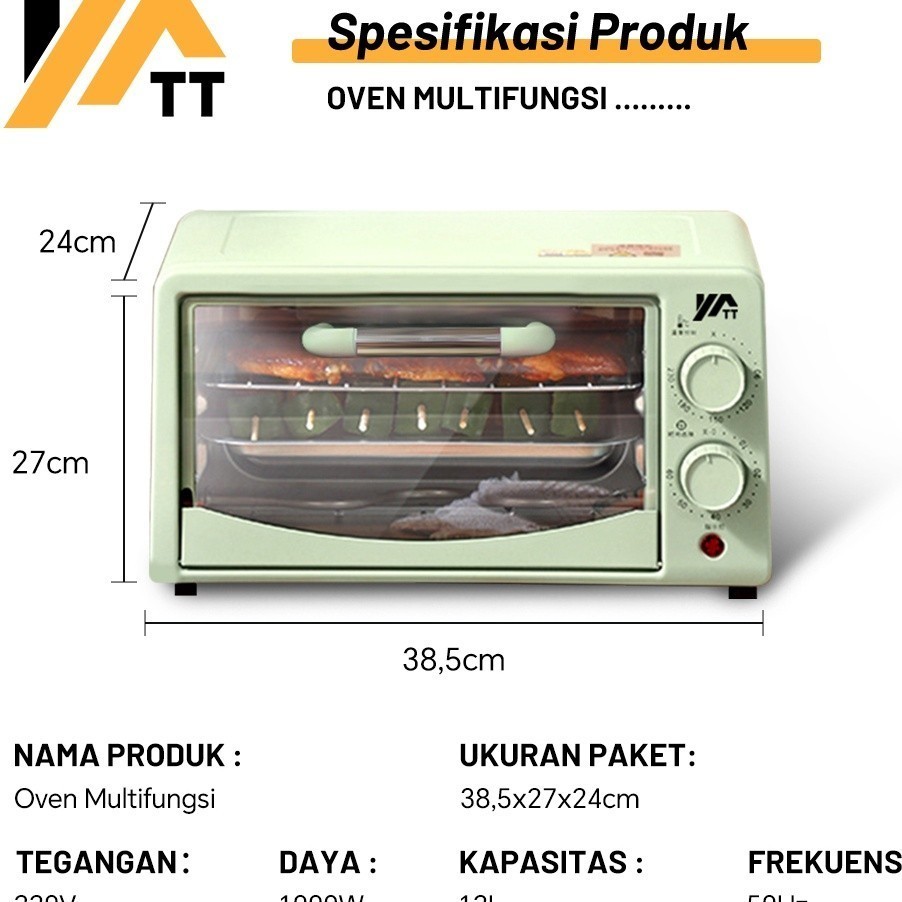 Oven listrik multifungsi / Oven listrik / oven panggang YATT Oven Listrik Panggangan Elektrik Mini L