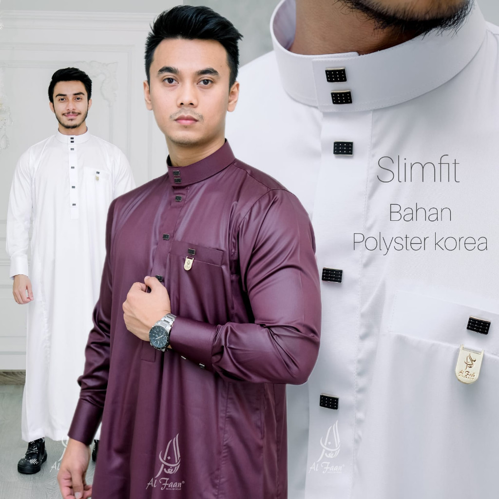 [NEW]  Jubah Gamis Pria Jubah slimfit polyester korea jubah pria muslim gamis alfaan busana muslim p