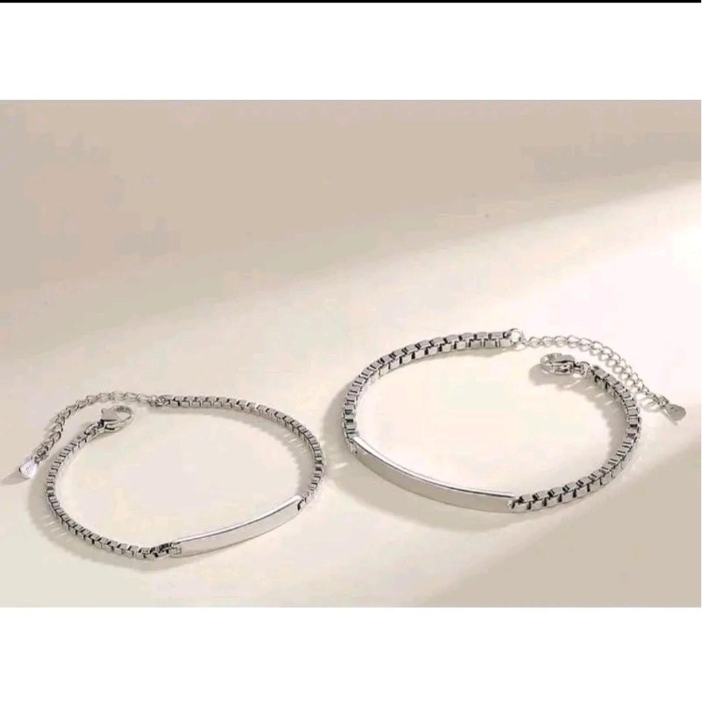 GELANG RANTAI TITANIUM FASHION MODEL PLAT PRIA