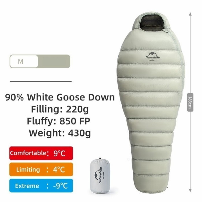 SLEEPING BAG FIREWORK 9 GOOSE DOWN NATUREHIKE NH21YD001