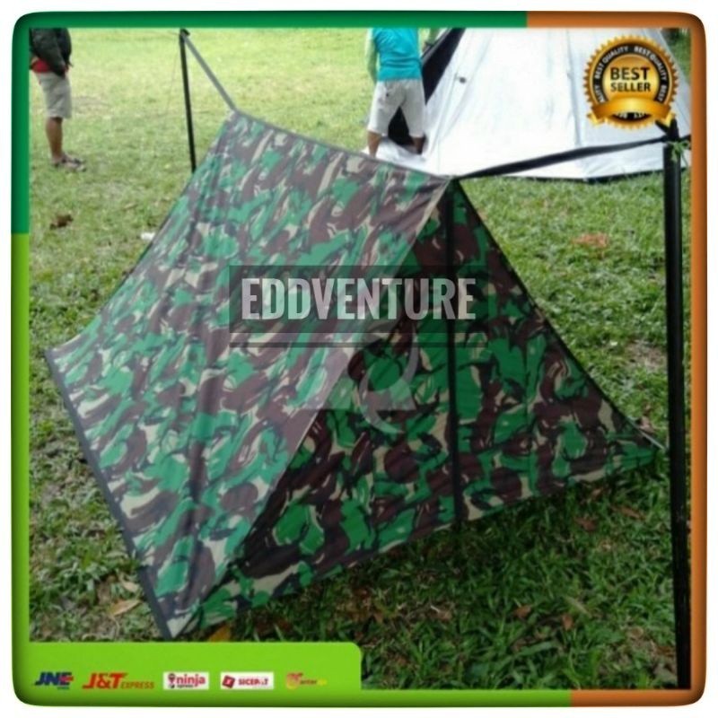 Bifak Bivak TENDA PERORANGAN TNI / TENDA WATERPROOF TNI / TENDA LORENG TNI / TENDA CAMPING LORENG / 