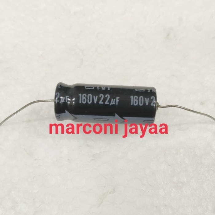 kapasitor axial 22uf 160V SME -MU14