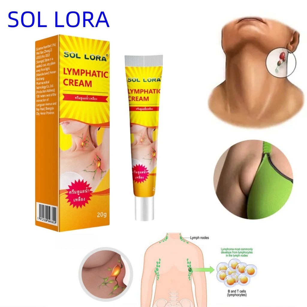 SOL LORA Lymph Care Ointment Anti-Puffiness Herbal Lymph Cream Medical Plaster Body Relaxation Sooth