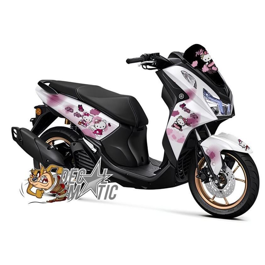 Stiker Lexi LX 155 Full Body Decal Full Body Motor Yamaha Lexi LX 155 New - Hello kitty 2