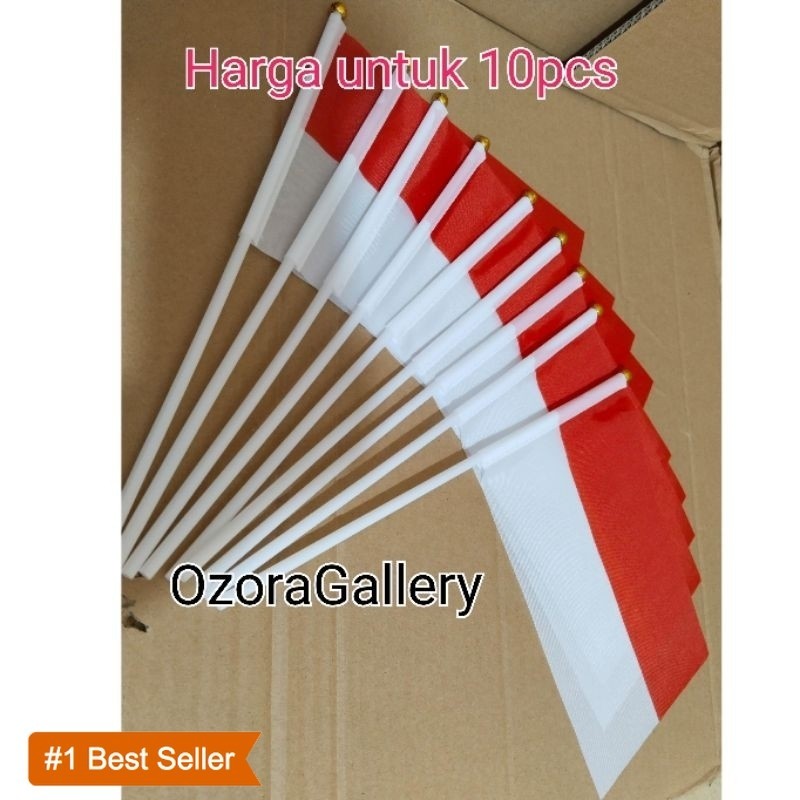 10pcs Bendera Kemerdekaan Bendera Merah Putih Kain Bendera Kain Merah Putih Kecil Bendera Indonesia 