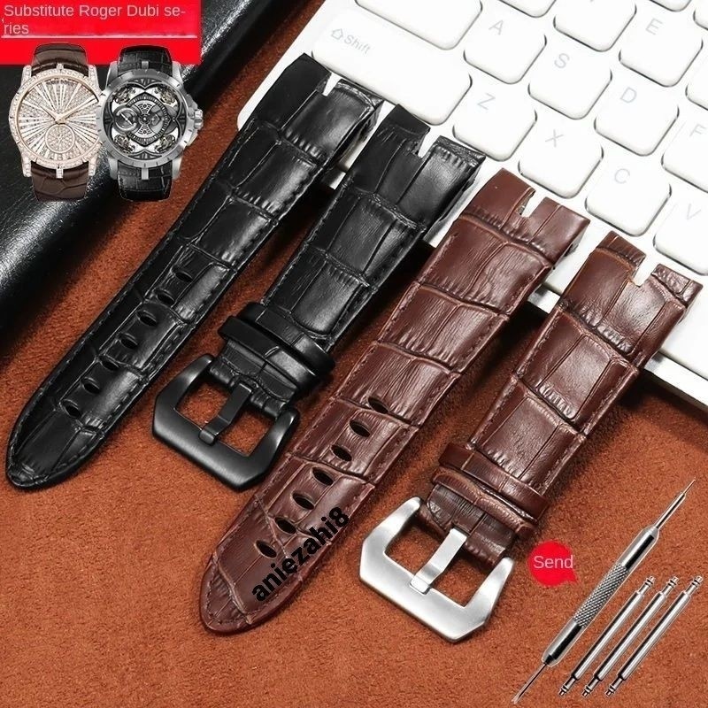 Tali Kulit Jam Tangan Pria Roger Dubuis High Quality Leather Strap Jam Roger Dubuis