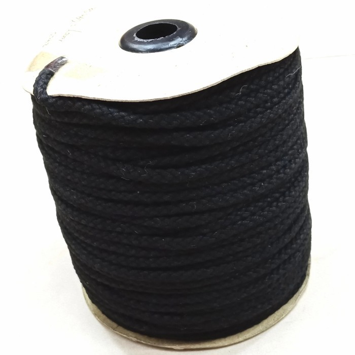 ✨BISA COD✨ -TALI TAMBANG KATUN 3MM HITAM/TALI TAS SERUT/DIY/TALI DEKORASI/ROLL