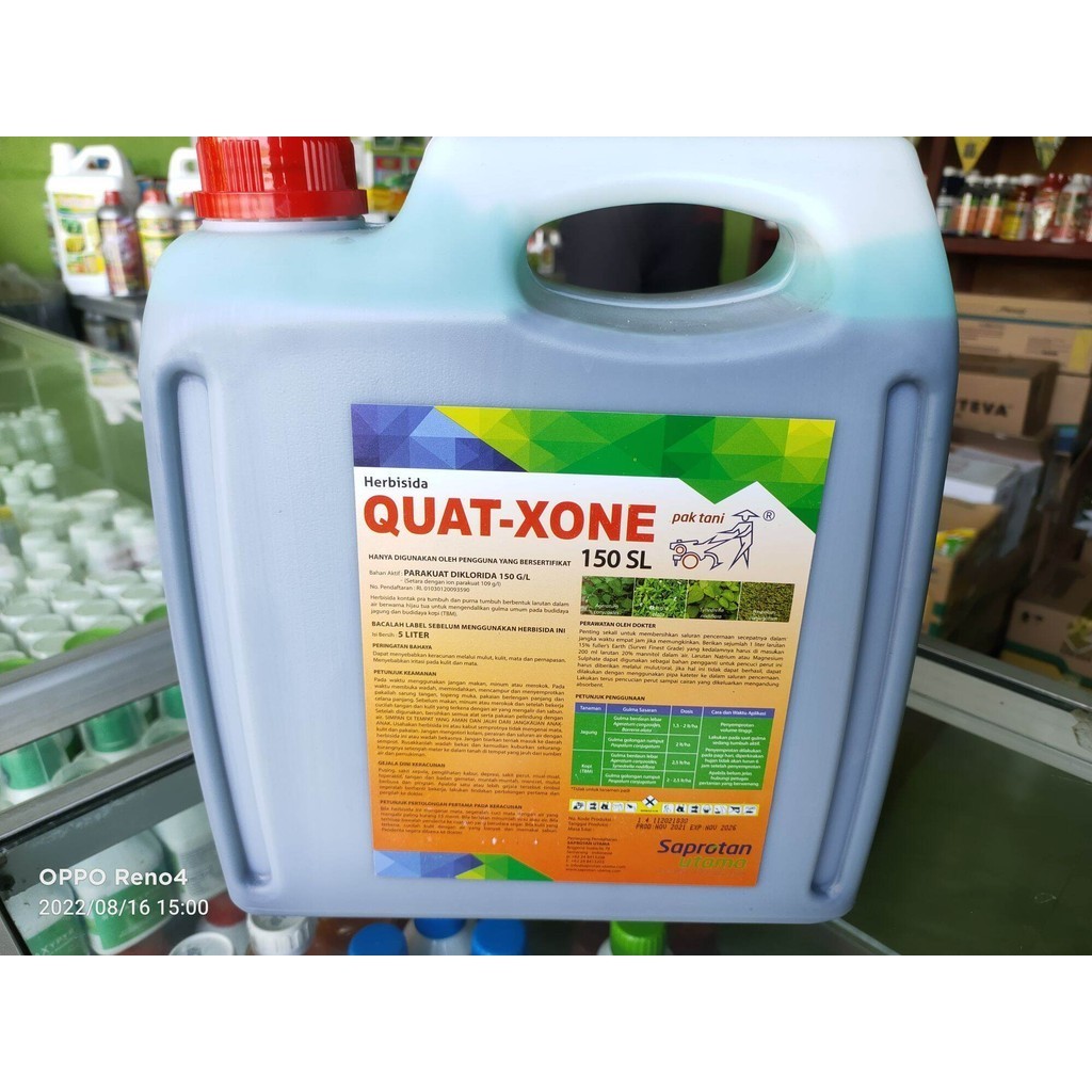 QUAT-XONE 5liter herbisida racun kontak basmi rumput