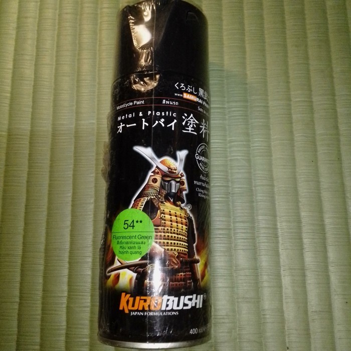 Samurai Paint cat semprot pilok pilox 54** FLUORESCENT GREEN HIJAU STABILO  . ORIGINAL