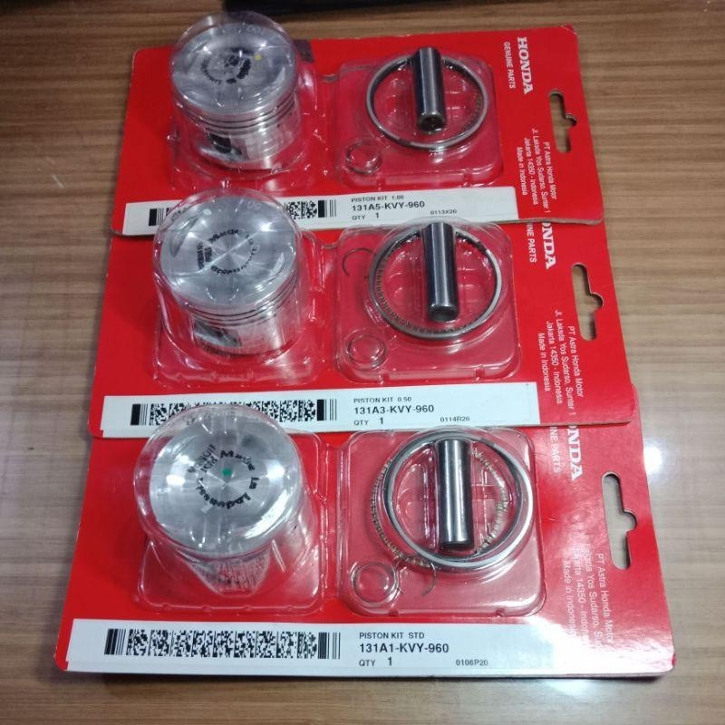 PISTON RING SEHER KIT KVY BEAT SPACY SCOOPY LAMA OLD KARBU FI INJEKSI SIZE OS STANDAR STD 50 100 ORI