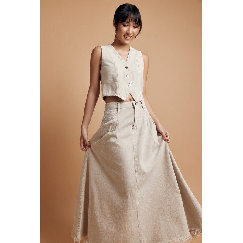 new✨ -POLA LUISA VEST - VEST WANITA - ROMPI WANITA - VEST OUTER - ATASAN WANITA CROP