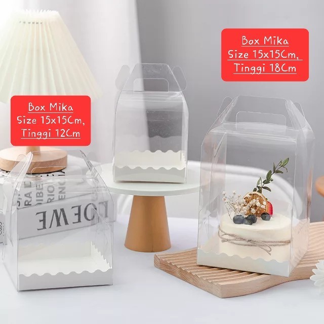 

Box Mika Cake Tenteng 10Pc. Kotak Kue Size 15x15, Tinggi 12Cm / 18Cm - BoxMika11x11,11