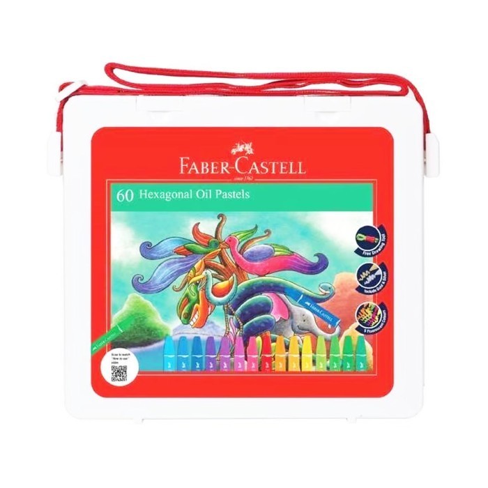 

Alat Melukis Crayon/Krayon Hexagonal Oi Pastel Faber Castell 60 Warna