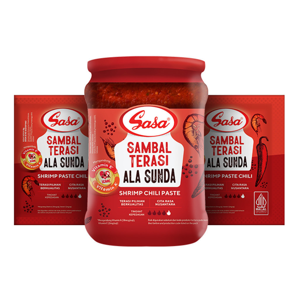 

JOSCELLY.ID Sasa Sambal Terasi Ala Sunda Sachet (18 gr x 10) | Jar 180 gr