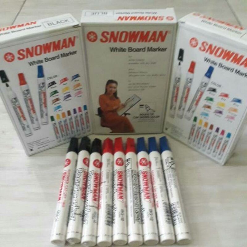 

Spidol Snowman White Board marker Spidol Papan Tulis - ABO