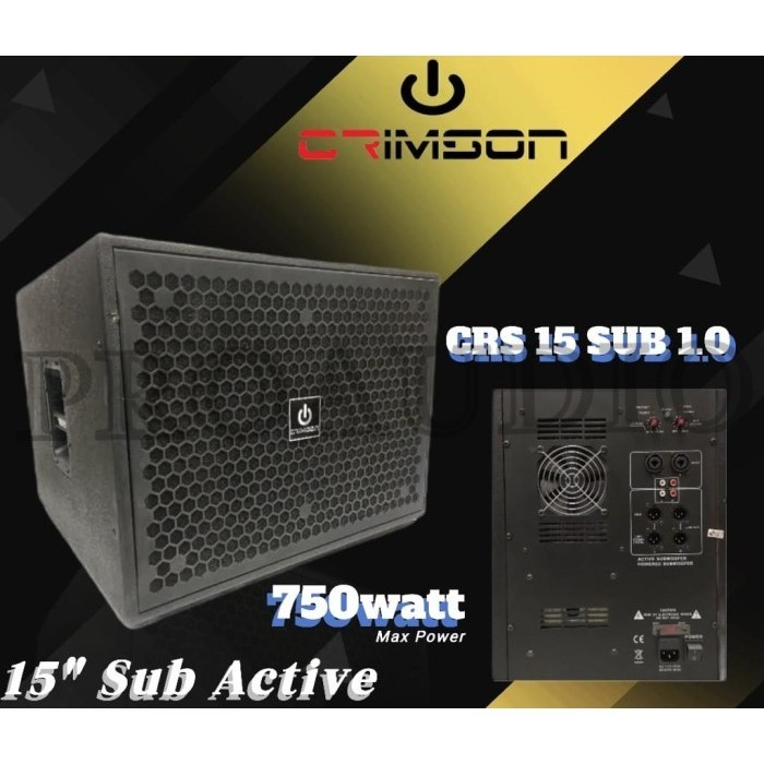SPEAKER SUBWOOFER AKTIF 15 INCH CRIMSON CRS 15 SUB 1.0 SUB-1.0 SUB