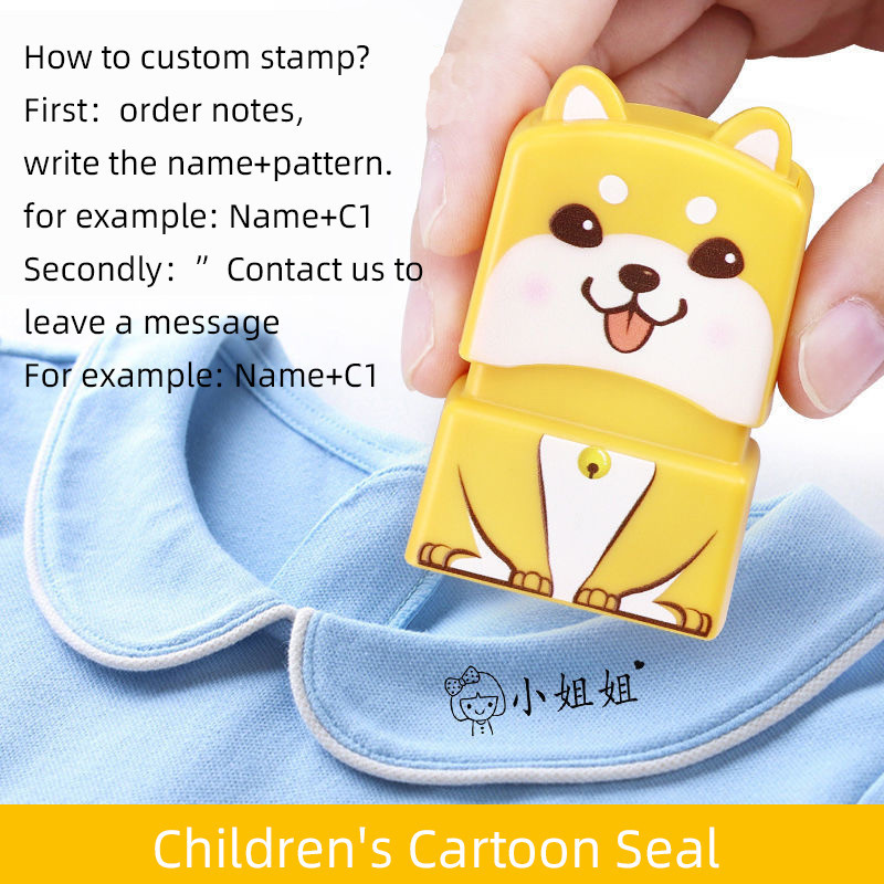 

Custom-Made Baby Name Stamp DIY For Children Name Seal Student Clothes Chapter Not Easy To Fade Security Name Stamp Sticker