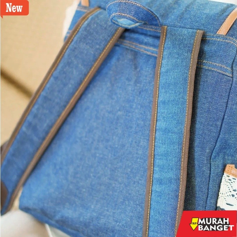 tas ransel wanita shopee ZALEHA - Naomi Backpack Tas Ransel Wanita Denim Jeans