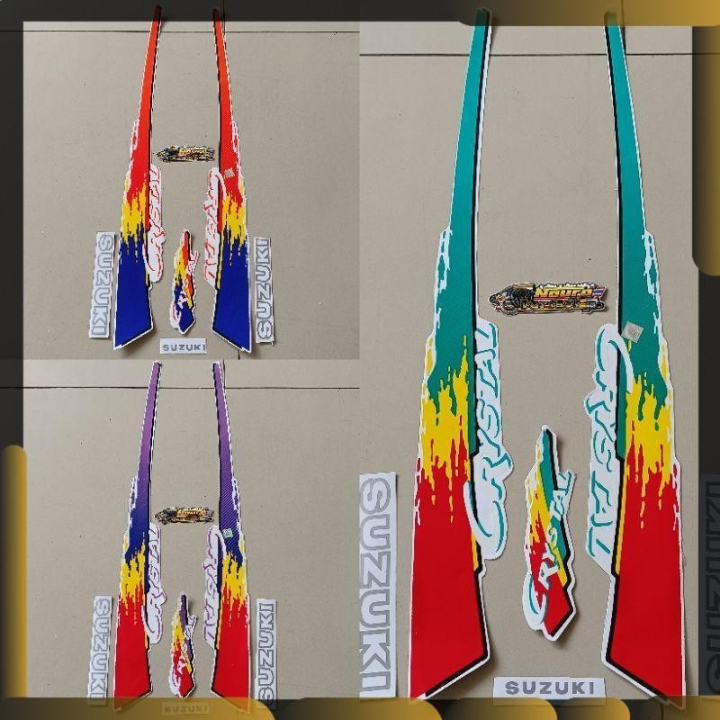 Striping Suzuki crystal tune 1991 1992 stiker motor