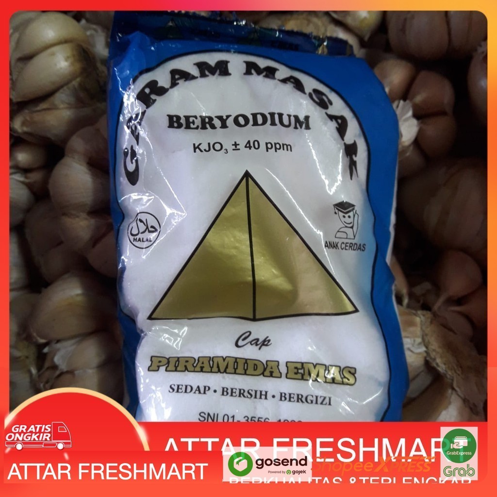 

Garam Beryodium Cap Piramida Emas