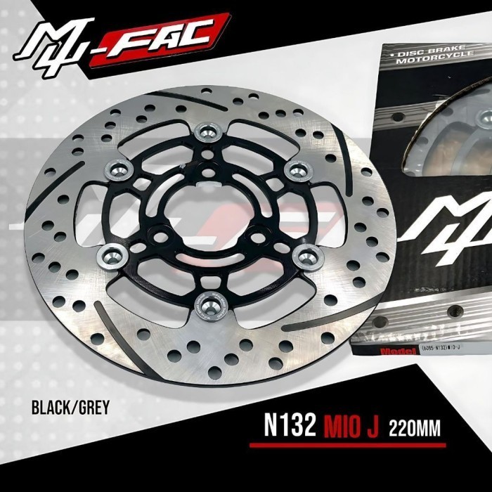 Disc Piringan Cakram Depan MUFAC Mio J 3 Lubang Ukuran 220mm N132 Disk Cakram Mio J Mio GT Mio M3 Fi