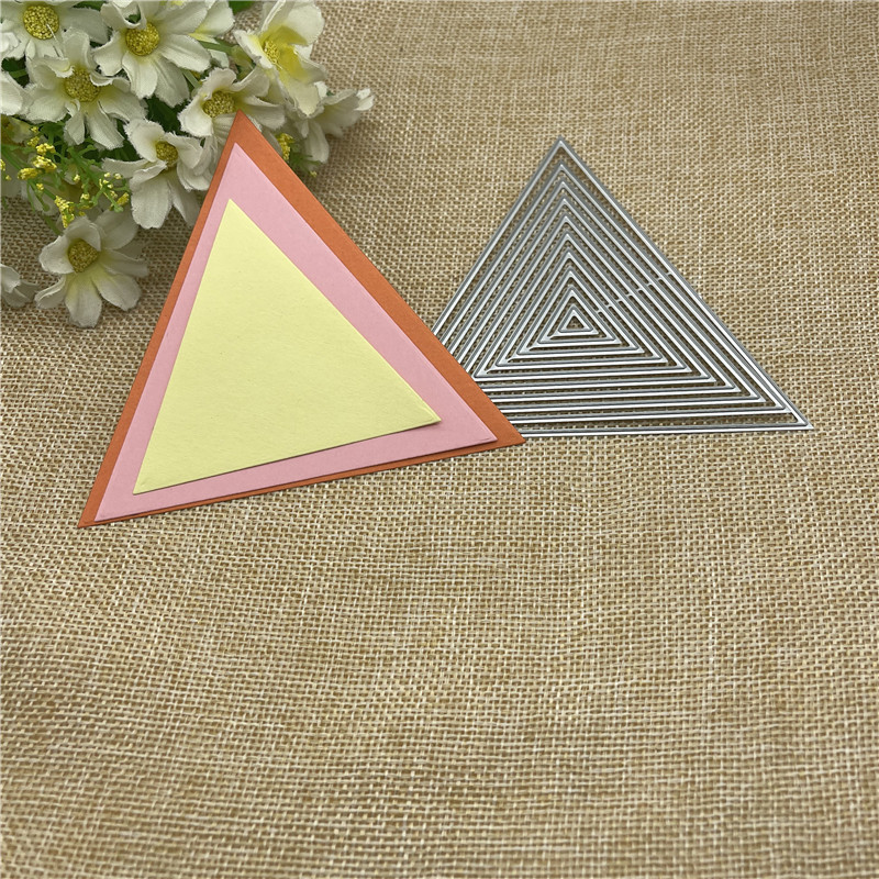

Triangle of Frames Metal Cutting Dies Stencils For DIY Scrapbooking Decorative Embossing Handcraft Template