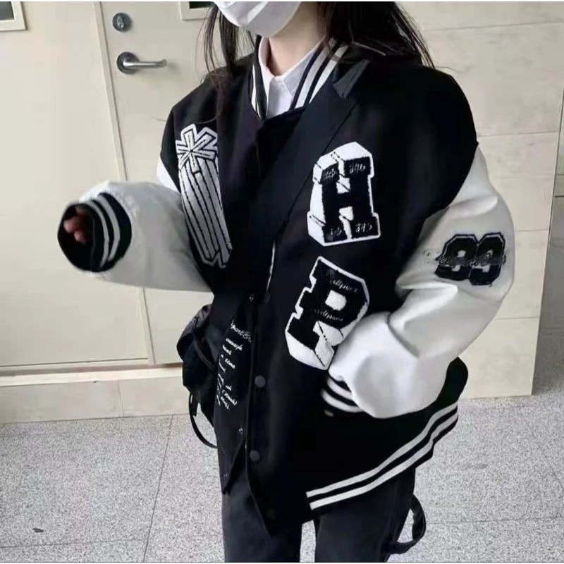 VARSITY JAKET BASEBALL KOREA - HP JAKET BASEBALL WANITA OVERSIZE - BASEBALL JAKET VARSITY