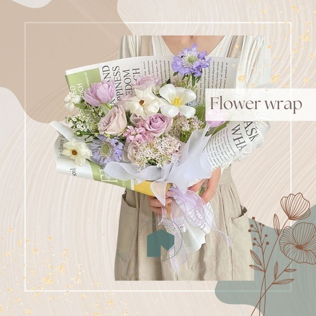 

Kertas bunga Flower wrap kertas kado wrapping korea bungkus paper import bouquet buket bunga florist hadiah Impor