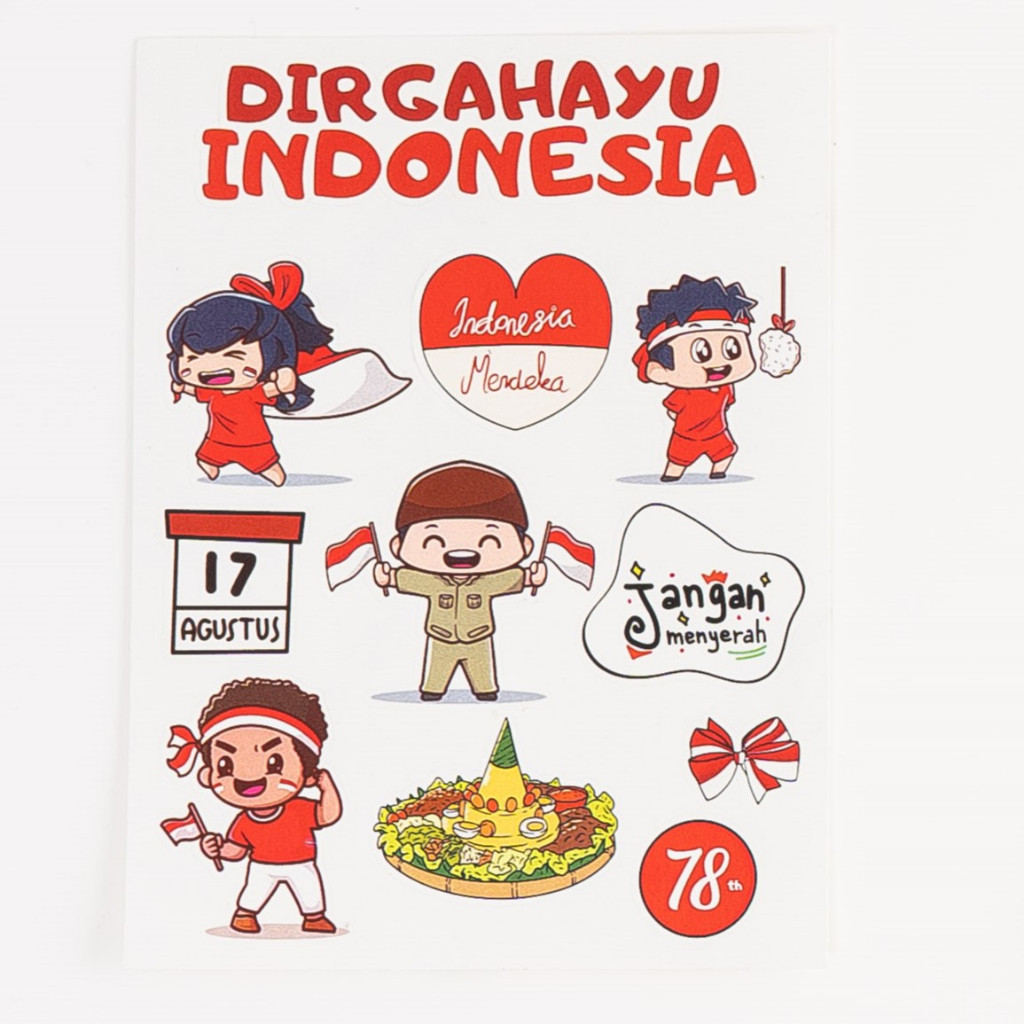 

Stiker / Sticker Scrapbook Kemerdekaan HUT RI 17 Agustus