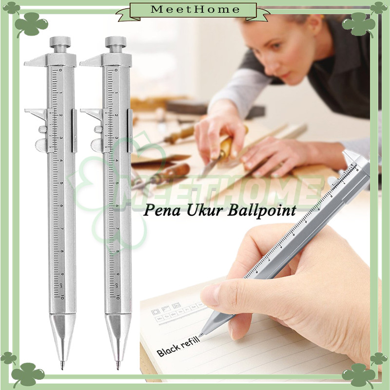 

Ballpoint Multifungsi Measuring Tool Scale Ruler/Pen Pena Hitam Ukur Multifungsi/Ballpoint Measuring Tool